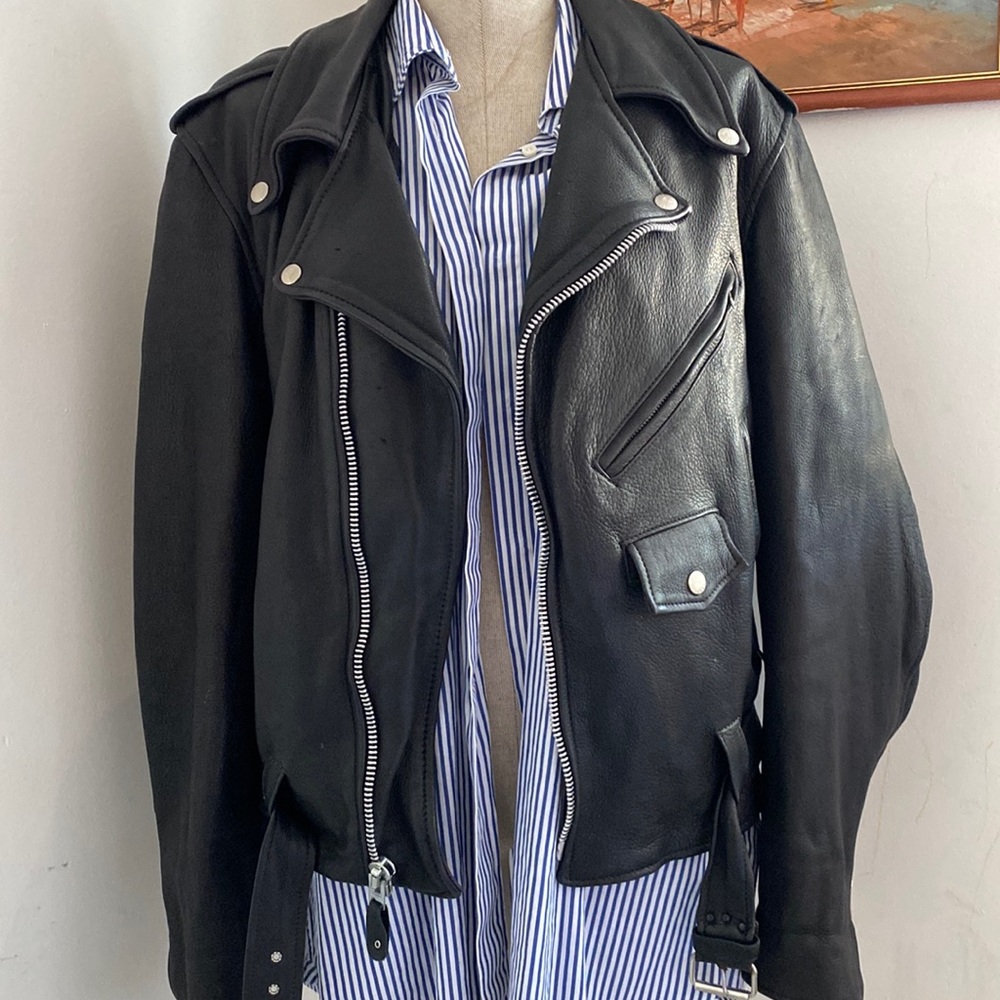 Vintage Leather Motorcycle Jacket